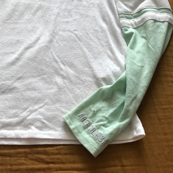 Abercrombie Kids - White and Mint Green Top - Picture 4 of 6